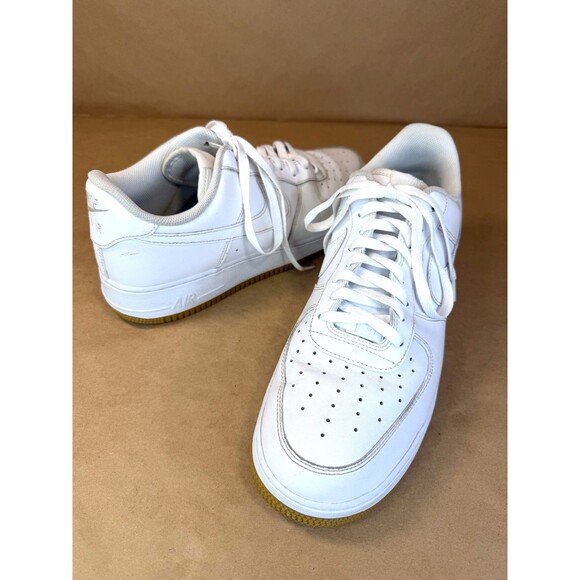 Nike Air Force 1 \'07 Low White Gum Light Brown Sneakers Men\'s Size 12 main image 4